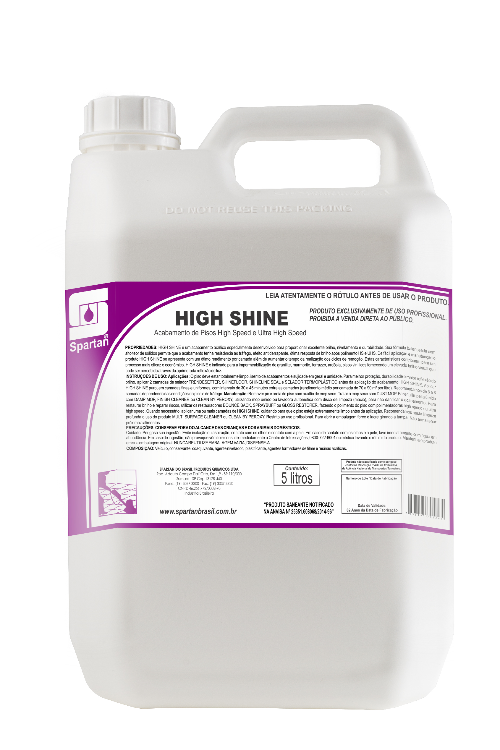 HIGH SHINE - 5L - Gigante Distribuidora - Produtos para Higiene